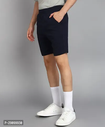 Stylish Black Polyester Solid Shorts For Men-thumb4