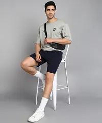 Stylish Black Polyester Solid Shorts For Men-thumb4