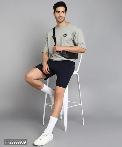 Stylish Black Polyester Solid Shorts For Men-thumb5