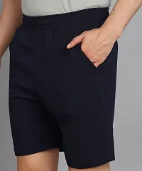 Stylish Black Polyester Solid Shorts For Men-thumb2