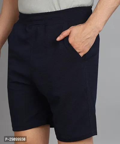 Stylish Black Polyester Solid Shorts For Men-thumb3