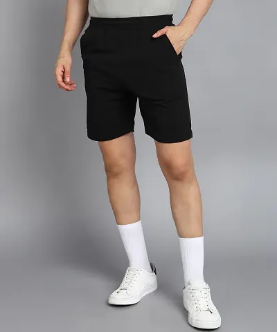 Stylish Polyester Solid Shorts For Men