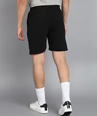 Stylish Black Polyester Solid Shorts For Men-thumb4