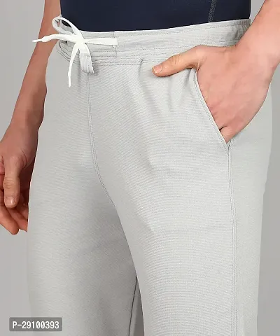 Stylish Grey Polyester Solid Track Pant For Men-thumb2