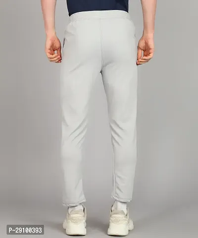 Stylish Grey Polyester Solid Track Pant For Men-thumb5