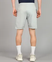 Stylish Grey Polyester Solid Shorts For Men-thumb2