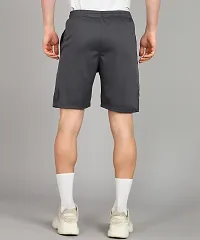 Stylish Black  Polyester Solid Shorts For Men-thumb2