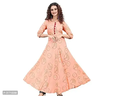 Stylish Pink Rayon Kurta For Women-thumb0