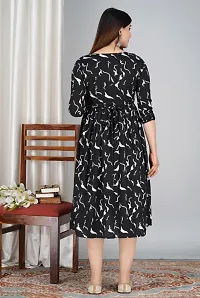 Beautiful Black Rayon Printed Anarkali Kurta For Women-thumb1