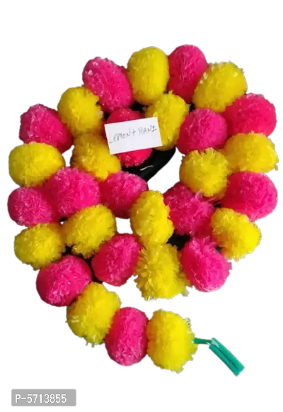 Artificial Fluffy Flowers, Garlands For Diwali Navratri Ganesh Chaturthi Decoration Pack of 5