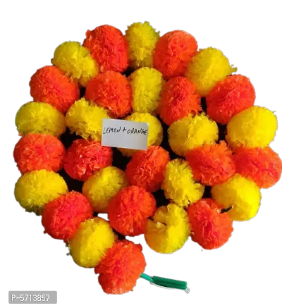 Artificial Fluffy Flowers, Garlands For Diwali Navratri Ganesh Chaturthi Decoration Pack of 5-thumb0