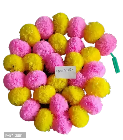 Artificial Fluffy Flowers, Garlands For Diwali Navratri Ganesh Chaturthi Decoration Pack of 5-thumb0