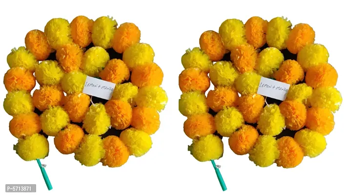 Artificial Fluffy Flowers, Garlands For Diwali Navratri Ganesh Chaturthi Decoration Pack of 10-thumb0