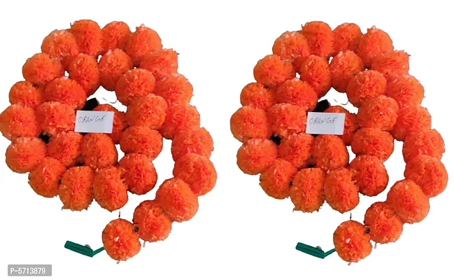 Artificial Fluffy Flowers, Garlands For Diwali Navratri Ganesh Chaturthi Decoration Pack of 10