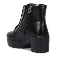 Unique boot with Zipper Leather Material trendy winter Boot For Women And Girls-thumb2