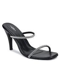 Womens Black Color Heels-thumb1
