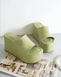 Women  Girls Fashionable Solid Platform Heels-thumb1
