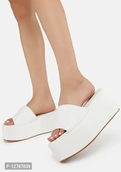 Women  Girls Fashionable Solid Platform Heels-thumb2
