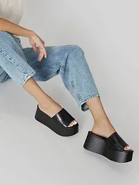 Women  Girls Fashionable Solid Platform Heels-thumb3