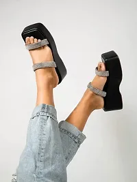 Women  Girls Retro Style Platform Heels-thumb1