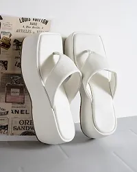 White Block Heels For Women-thumb1