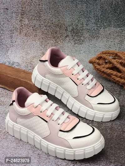 Hasten Color-Blocked Lightweight Walking Sneakers Casual Shoes For Women  Girls