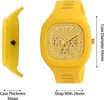 Trending Square Yellow Chrono Design Sports watch For Boys-thumb4