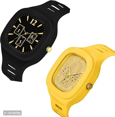 Combo Trending Square Chrono Design Dial Analog Watch For Boys-thumb5