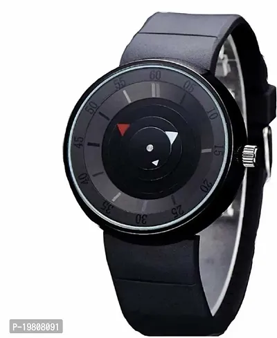 Designer Arrow Dial Full Black With stylish Strap Analog Watch -For Boys   men-thumb0