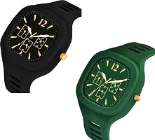 Combo Trending Square Chrono Design Dial Analog Watch For Boys-thumb1