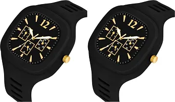 Combo Trending Square Chrono Design Dial Analog Watch For Boys-thumb3