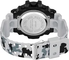 Grey Digital Army Sports Multi Functionnal Watch With Black Band Digital Watch - For Boys-thumb2