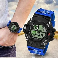 Blue Digital Army Sports Multi Functional Watch With Black Led bAND Digital Watch - For Boys-thumb2