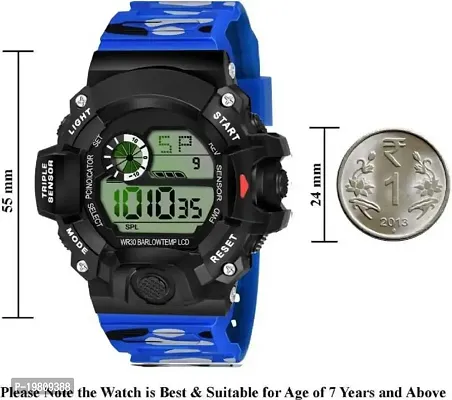 Blue Digital Army Sports Multi Functional Watch With Black Led bAND Digital Watch - For Boys-thumb2