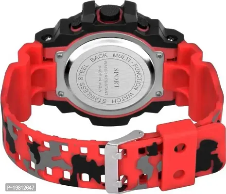 Red Sports Army Digital Watch Digital Watch - For Boys-thumb2