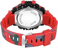 VY VY-120-40 Red Chronograph Army Digital With LED Red Band Digital Watch - For Men-thumb1