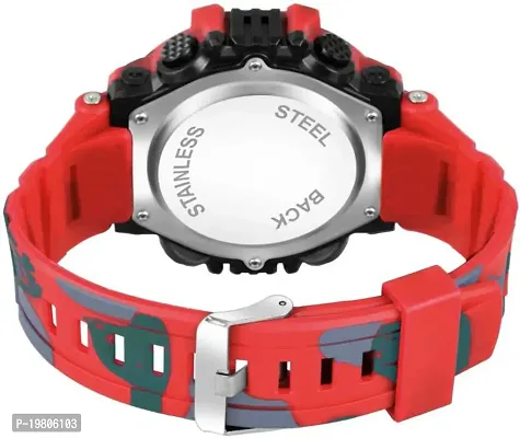 VY VY-120-40 Red Chronograph Army Digital With LED Red Band Digital Watch - For Men-thumb2