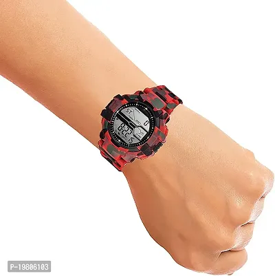 VY VY-120-40 Red Chronograph Army Digital With LED Red Band Digital Watch - For Men-thumb3