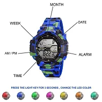 VY VY-120-40 Blue Chronograph Army Digital With LED Blue Band Digital Watch - For Men-thumb4