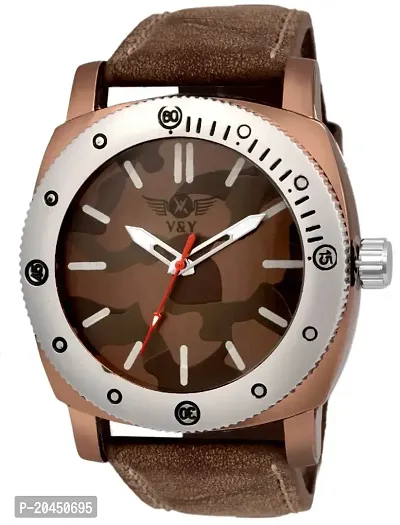 VY Exquisite Brown Dial with Strap Analog Watch - For Men