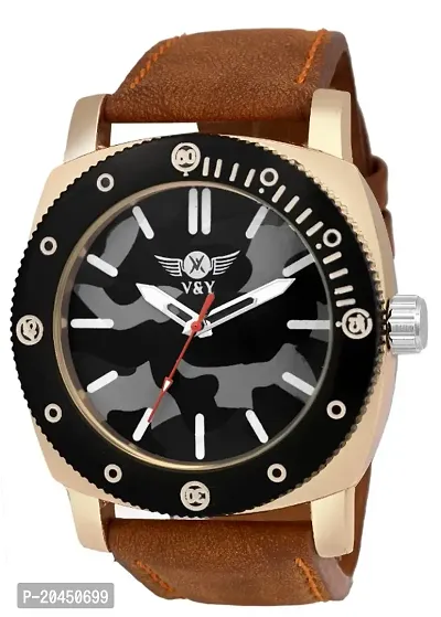 VY Exquisite Black Dial with Strap Analog Watch - For Men