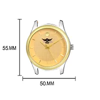 Golden Unique Analog Watch With Stylish and Simlpe Strap Analog Watch - For Men VY-24 GOLDEN-thumb4