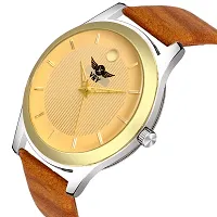 Golden Unique Analog Watch With Stylish and Simlpe Strap Analog Watch - For Men VY-24 GOLDEN-thumb1