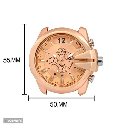 VY Unique Copper  Attaractive Dial with Brown Leather Strap Analog Watch - For Men-thumb5