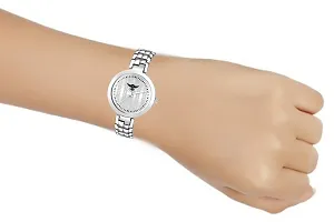 VY VY 4 STAR UNIQUE STYLISH WHITE DIAL WITH FANCY STAINLEES STEEL THIN STRAP Analog Watch - For Girls-thumb1