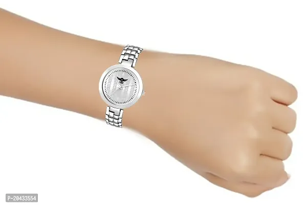 VY VY 4 STAR UNIQUE STYLISH WHITE DIAL WITH FANCY STAINLEES STEEL THIN STRAP Analog Watch - For Girls-thumb2