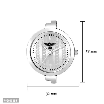 VY VY 4 STAR UNIQUE STYLISH WHITE DIAL WITH FANCY STAINLEES STEEL THIN STRAP Analog Watch - For Girls-thumb3