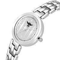 VY VY 4 STAR UNIQUE STYLISH WHITE DIAL WITH FANCY STAINLEES STEEL THIN STRAP Analog Watch - For Girls-thumb3