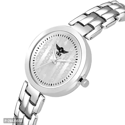 VY VY 4 STAR UNIQUE STYLISH WHITE DIAL WITH FANCY STAINLEES STEEL THIN STRAP Analog Watch - For Girls-thumb4