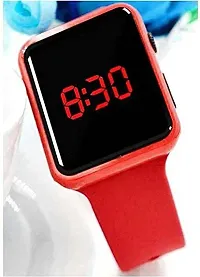 VY Square Dial Red Led Watch For Boys Digital Watch - For Boys  Girls-thumb1